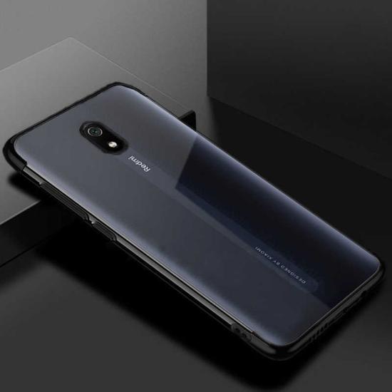 Xiaomi Redmi 8A Kılıf Zore Dört Köşeli Lazer Silikon Kapak