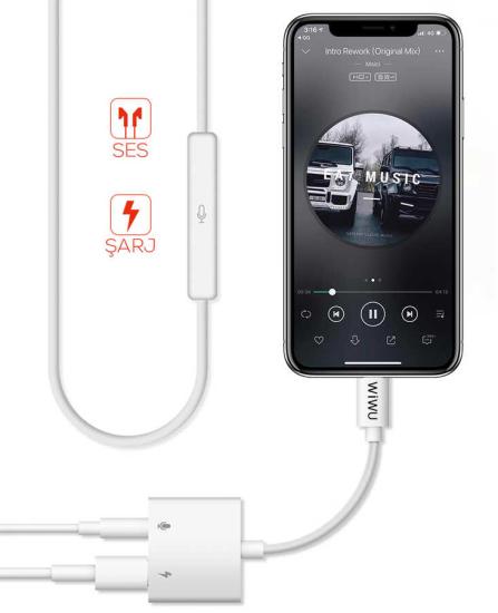 Wiwu LT01 Pro Lightning Ses Adaptörü