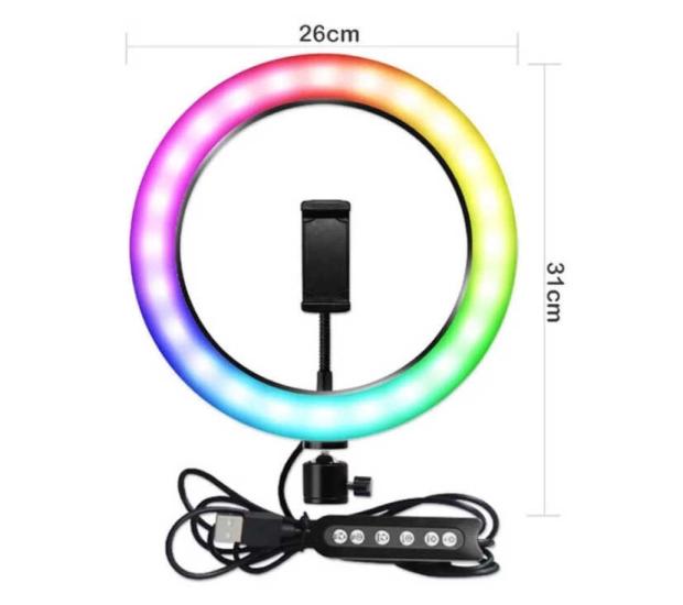 Zore RGB MJ-33 Işıklı Telefon Tutucu Ring Light