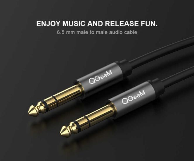 Qgeem QG-AU03 6.35mm Aux Audio Kablo 2M