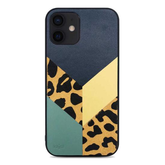 Apple iPhone 12 Kılıf Kajsa Glamorous Serisi Leopard Combo Kapak