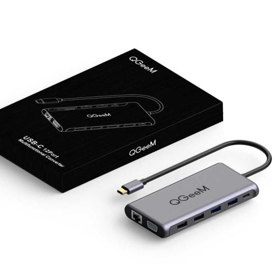 Qgeem QG-UH12-V 12 in 1 Usb Hub