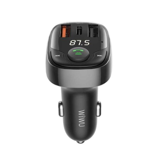 Wiwu PC600 36W Hızlı Şarj Destekli Dijital Göstergeli Bluetooth FM Transmitter