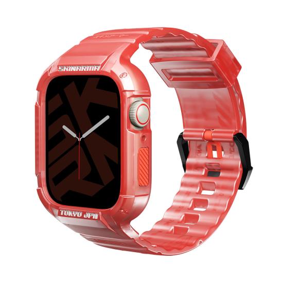 Apple Watch 44mm SkinArma Saido Sert PC Kasa Koruyuculu Silikon Kordon