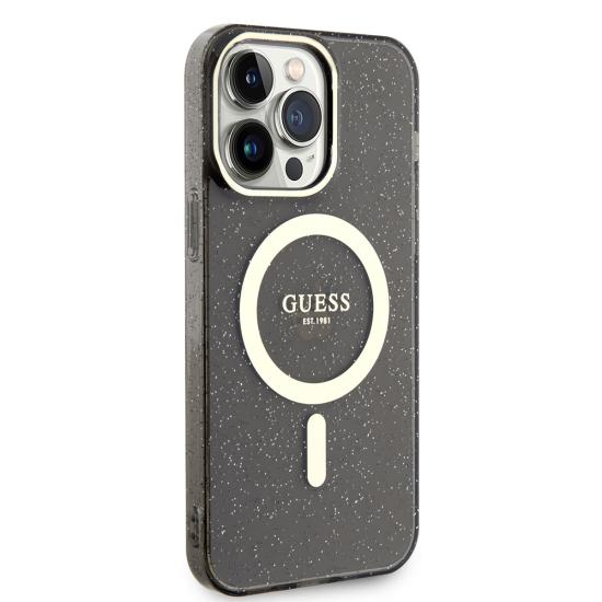 Apple iPhone 14 Pro Kılıf GUESS Magsafe Şarj Özellikli Glitter Kapak