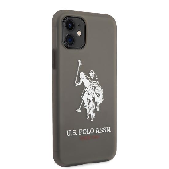 Apple iPhone 11 Kılıf U.S. POLO ASSN. Transparan Silikon Büyük Logo Dizayn Kapak