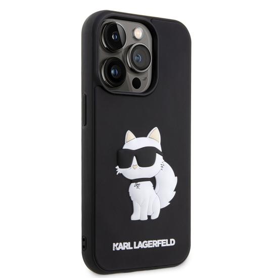 Apple iPhone 14 Pro Kılıf Karl Lagerfeld 3D Rubber Choupette Dizayn Kapak