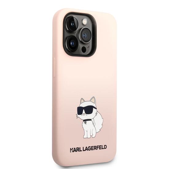 Apple iPhone 14 Pro Kılıf Karl Lagerfeld Silikon Choupette Dizayn Kapak