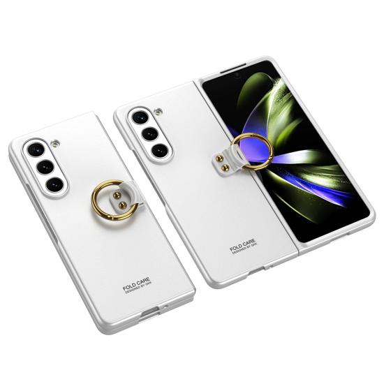 Galaxy Z Fold 5 Kılıf Zore Kıpta Yüzüklü Flip Sert Kapak