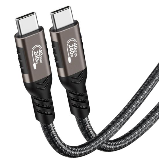 Qgeem QG01 Type-C to Type-C USB4 PD Data Kablosu 240W 40Gbps 8K@60Hz 0.5 Metre