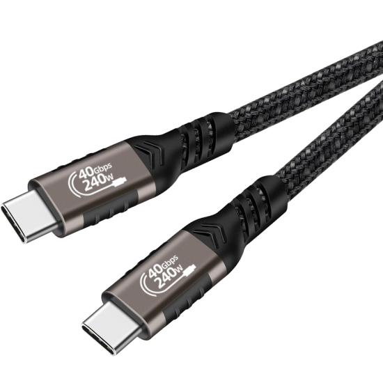 Qgeem QG01 Type-C to Type-C USB4 PD Data Kablosu 240W 40Gbps 8K@60Hz 1.5 Metre