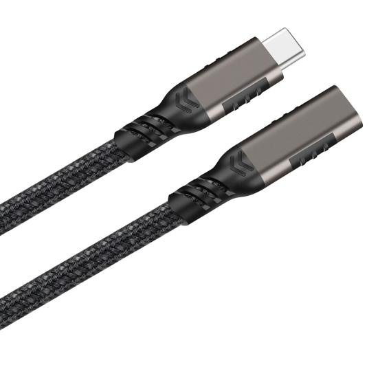 Qgeem Extension USB3.2 Type-C PD Uzatma Kablosu 100W 20Gbps 4K@60Hz 0.2 Metre