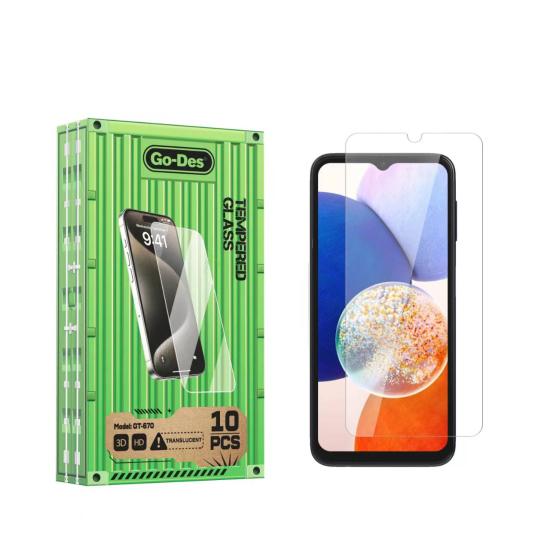 Galaxy A14 5G Go Des Parmak İzi Bırakmayan 9H Oleofobik Bom Glass Ekran Koruyucu 10’lu Paket