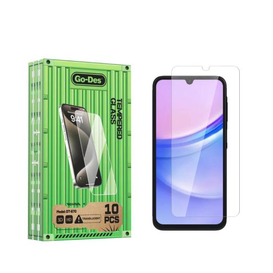 Galaxy A15 Go Des Parmak İzi Bırakmayan 9H Oleofobik Bom Glass Ekran Koruyucu 10’lu Paket