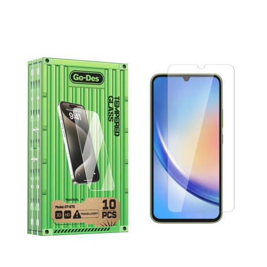 Galaxy A34 Go Des Parmak İzi Bırakmayan 9H Oleofobik Bom Glass Ekran Koruyucu 10’lu Paket