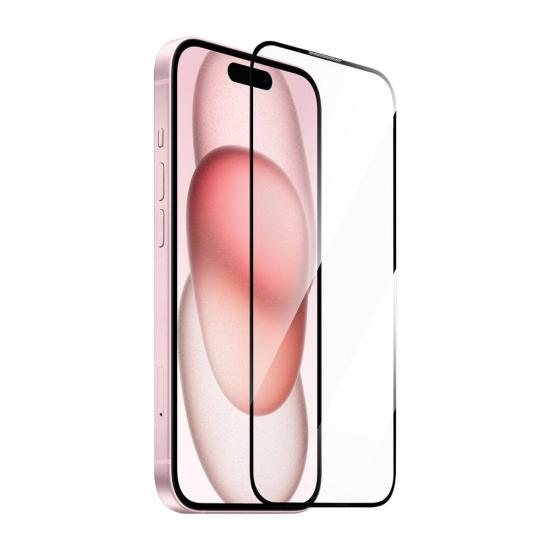 Apple iPhone 15 Plus Wiwu GT-008 Polimer Oleofobik Kaplama Şeffaf Pürüzsüz Temperli Cam Ekran Koruyucu 10’lu Paket