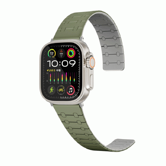 Apple Watch 42mm Zore KRD-111 Çizgili Desenli Silikon Kordon