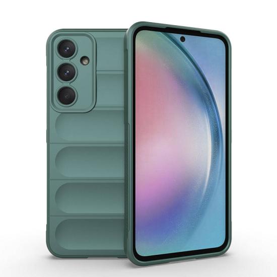 Galaxy A55 Kılıf Esnek TPU Oyuklu Arka Yüzey Tasarımlı Zore Etnik Silikon Kapak