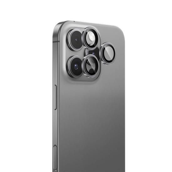 Apple iPhone 16 Pro Benks Parlama Önleyici Glass Warrior Metal Kamera Lens Koruyucu