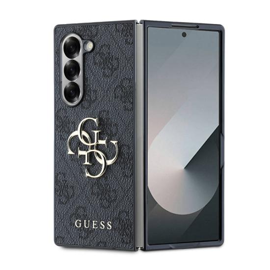 Galaxy Z Fold 6 Kılıf Guess Orjinal Lisanslı Leather Metal Logo Kapak