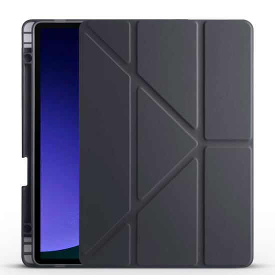 Galaxy Tab S10 Kılıf Zore Tri Folding Kalem Bölmeli Standlı Kılıf