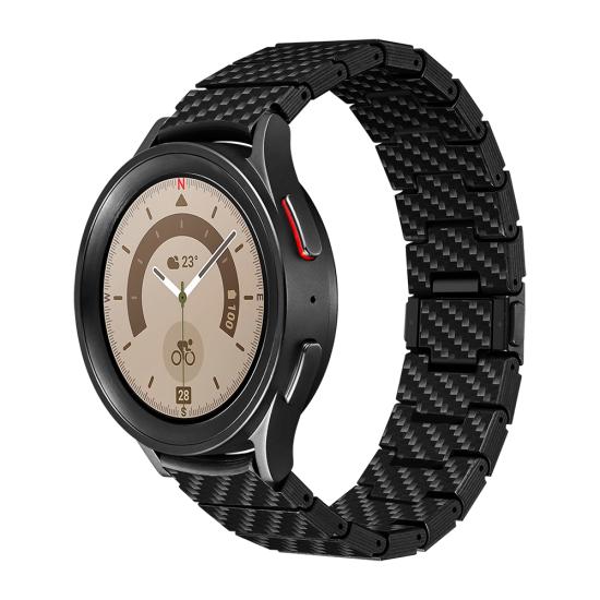 Galaxy Watch 4 44mm Karbon Fiber Pitaka Modern Serisi Black-Grey Twill Kordon