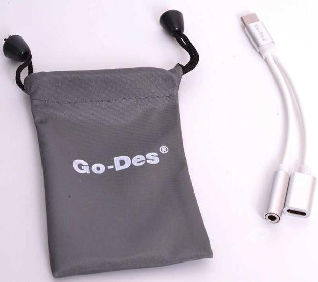 Go Des GD-UC010 2 in 1 Usb-C To 3.5mm Audio Adaptör