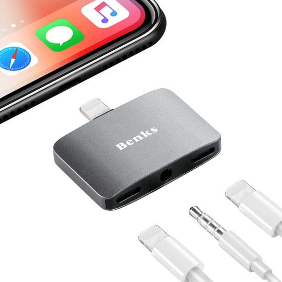 Benks U32 Lightning 3 in 1 Audio Adaptör