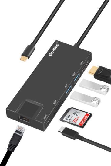 Go Des GD-DK828 7 in 1 Usb-C Kablo