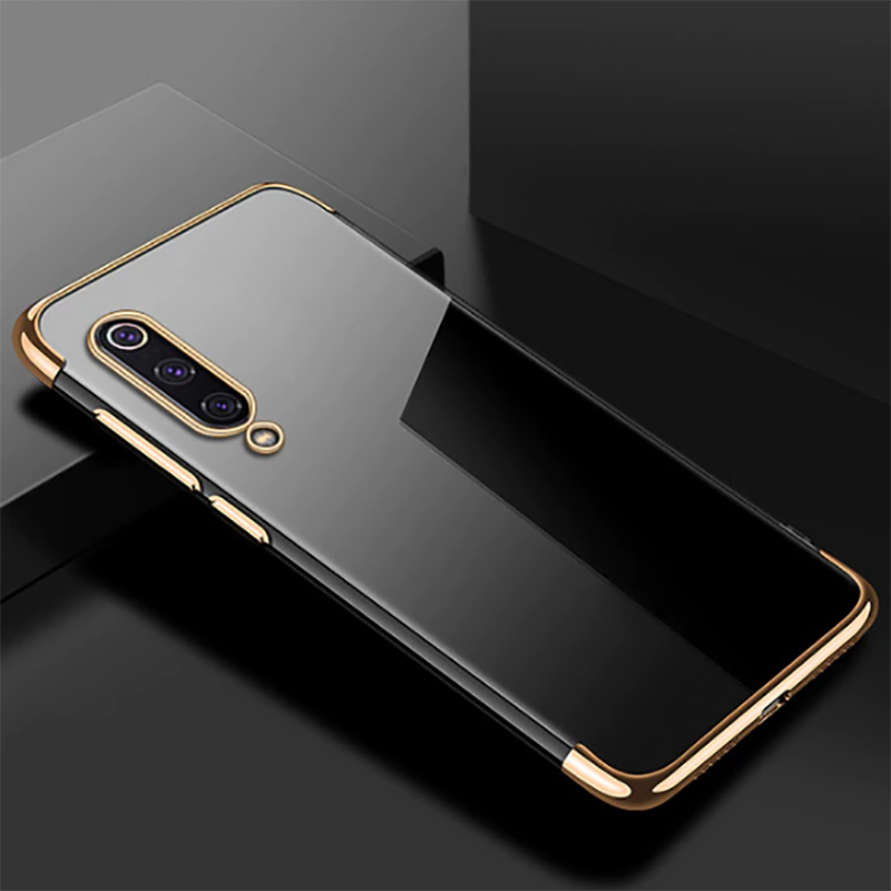 Xiaomi%20Mi%209%20Lite%20Kılf%20Zore%20Dört%20Köşeli%20Lazer%20Silikon%20Kapak-Gold