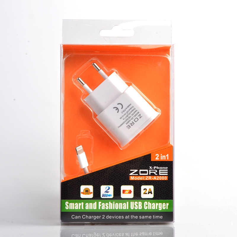 Zore%20ZR-A2000%202%20Usb%20li%20Lightning%20Ev%20Şarj%20Seti