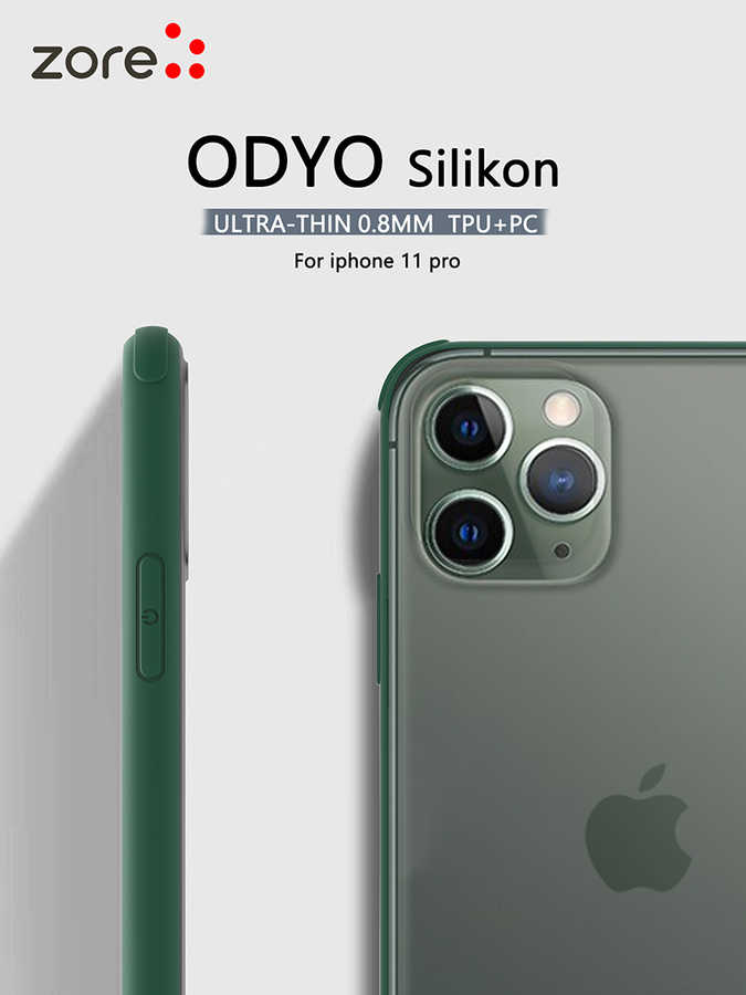 Apple%20iPhone%2011%20Pro%20Kılıf%20Zore%20Odyo%20Silikon-Koyu%20yeşil