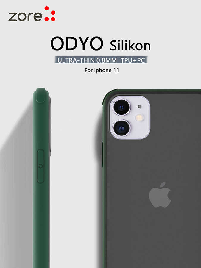 Apple%20iPhone%2011%20Kılıf%20Zore%20Odyo%20Silikon-Koyu%20yeşil