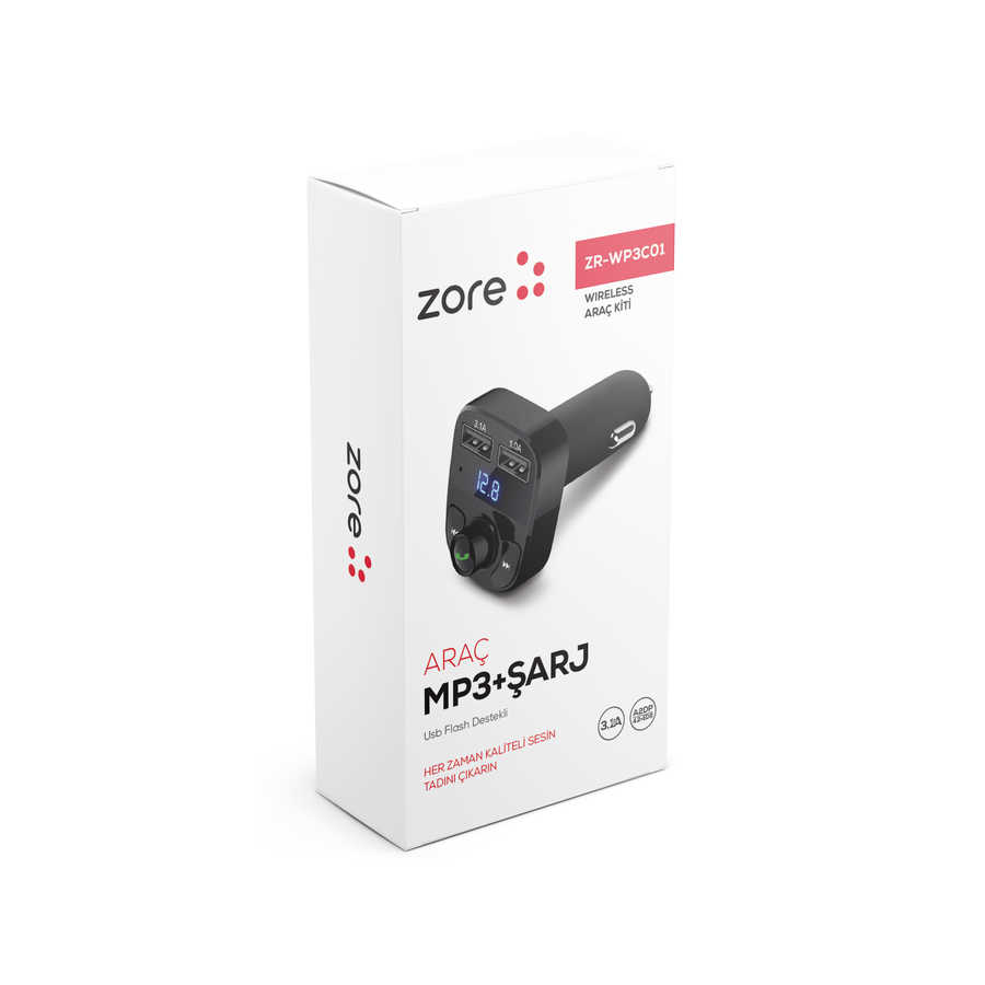 Zore%20ZR-WP3C01%20Bluetooth%20Transmitter%20Mp3%20Araç%20Şarjı