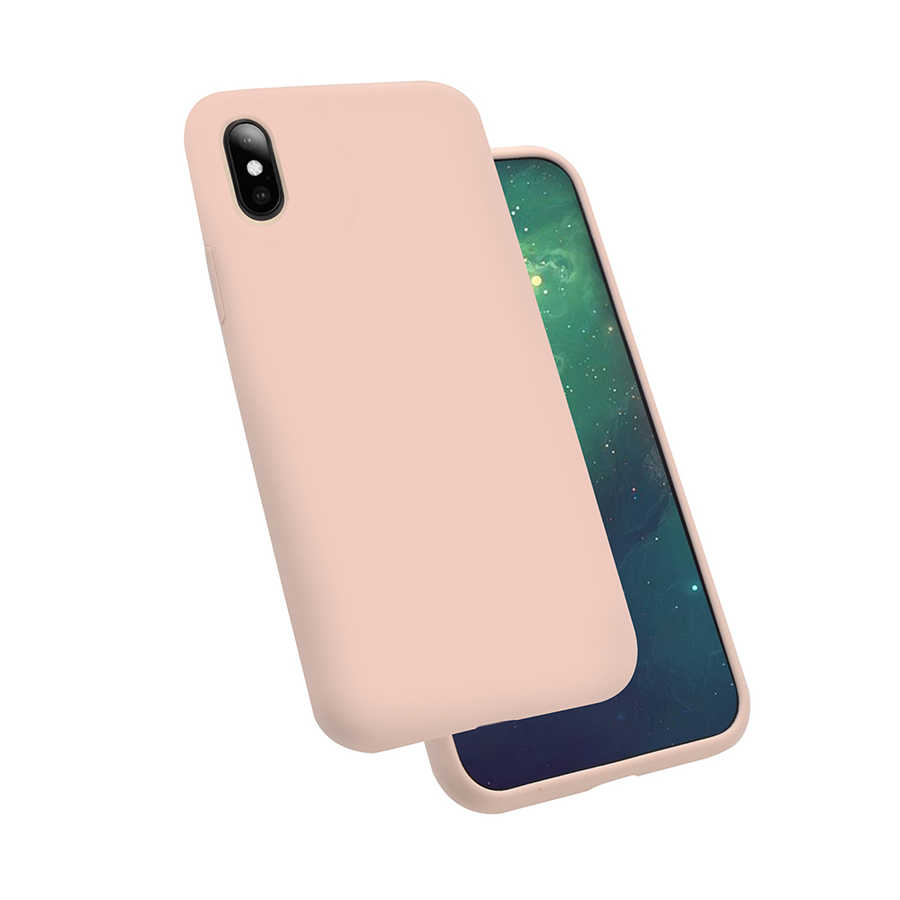 Apple%20iPhone%20X%20Kılıf%20Zore%20Silk%20Silikon-Pembe