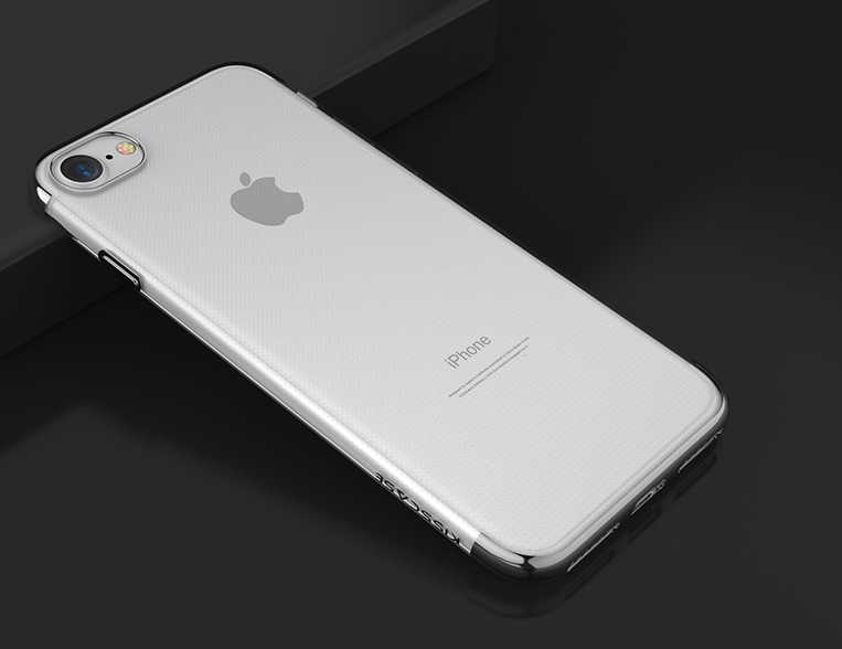 Apple%20iPhone%206%20Kılıf%20Zore%20Dört%20Köşeli%20Lazer%20Silikon%20Kapak-Gümüş