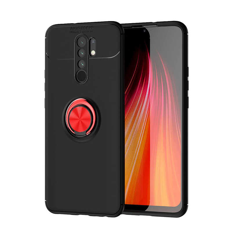 Xiaomi%20Redmi%209%20Kılıf%20Zore%20Ravel%20Silikon%20Kapak-Siyah-kırmızı