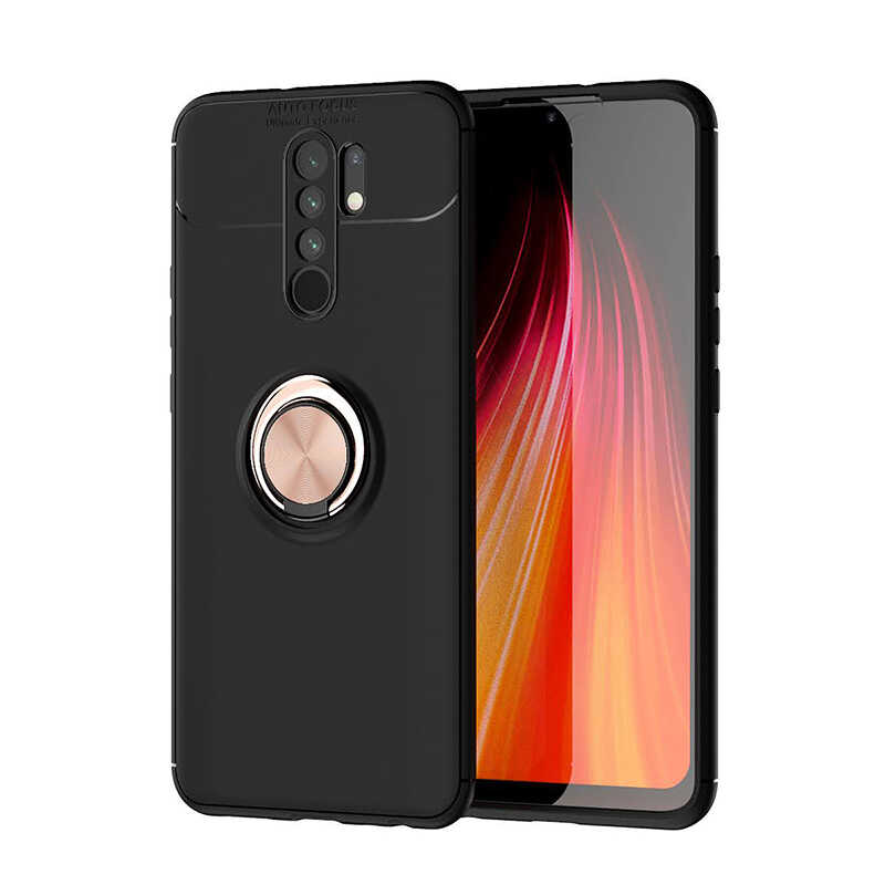 Xiaomi%20Redmi%209%20Kılıf%20Zore%20Ravel%20Silikon%20Kapak-Siyah-rose%20gold