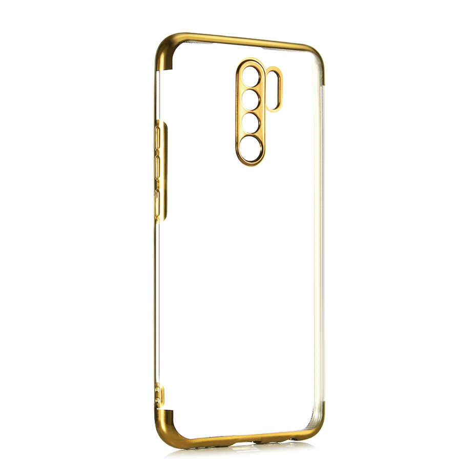 Xiaomi%20Redmi%209%20Kılıf%20Zore%20Dört%20Köşeli%20Lazer%20Silikon%20Kapak-Gold