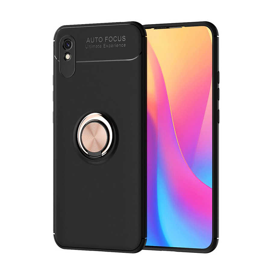 Xiaomi%20Redmi%209A%20Kılıf%20Zore%20Ravel%20Silikon%20Kapak-Siyah-rose%20gold