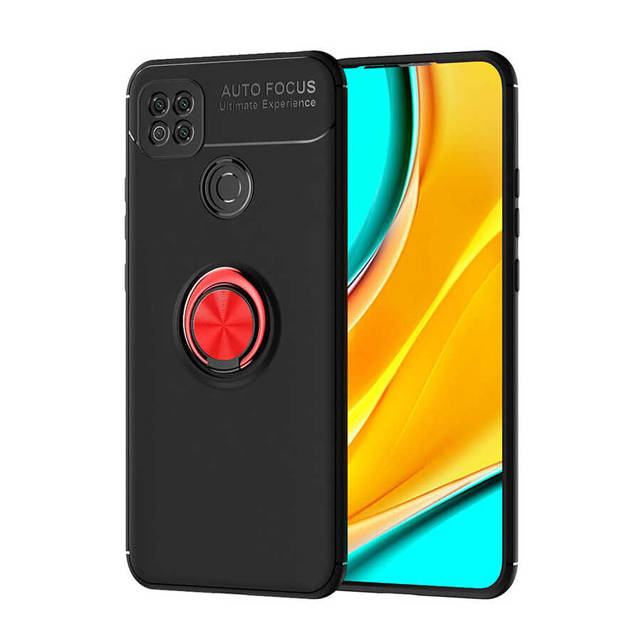 Xiaomi%20Redmi%209C%20Kılıf%20Zore%20Ravel%20Silikon%20Kapak-Siyah-kırmızı