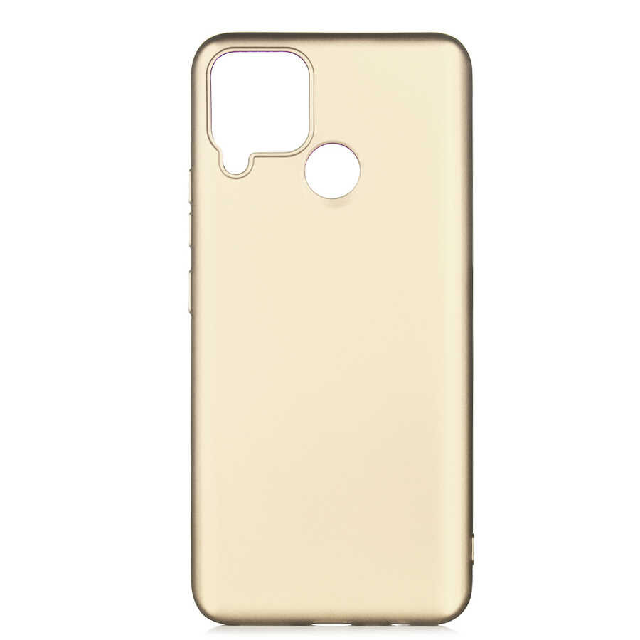 Realme%20C15%20Kılıf%20Zore%20Premier%20Silikon%20Kapak-Gold