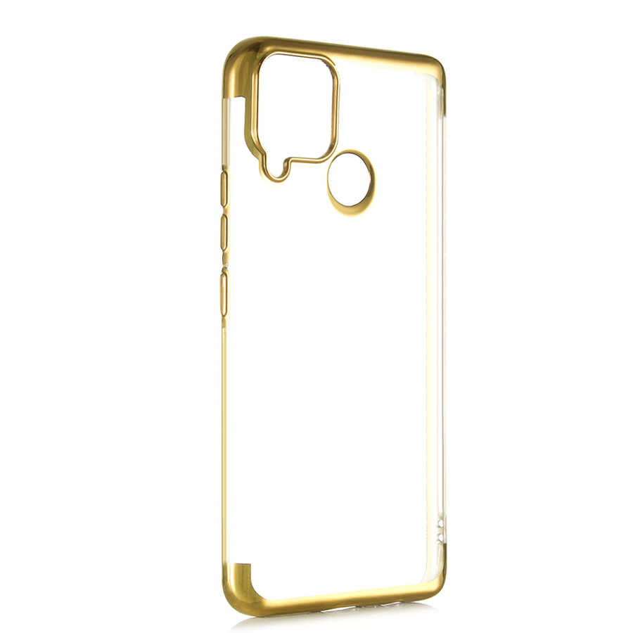 Realme%20C15%20Kılıf%20Zore%20Dört%20Köşeli%20Lazer%20Silikon%20Kapak-Gold