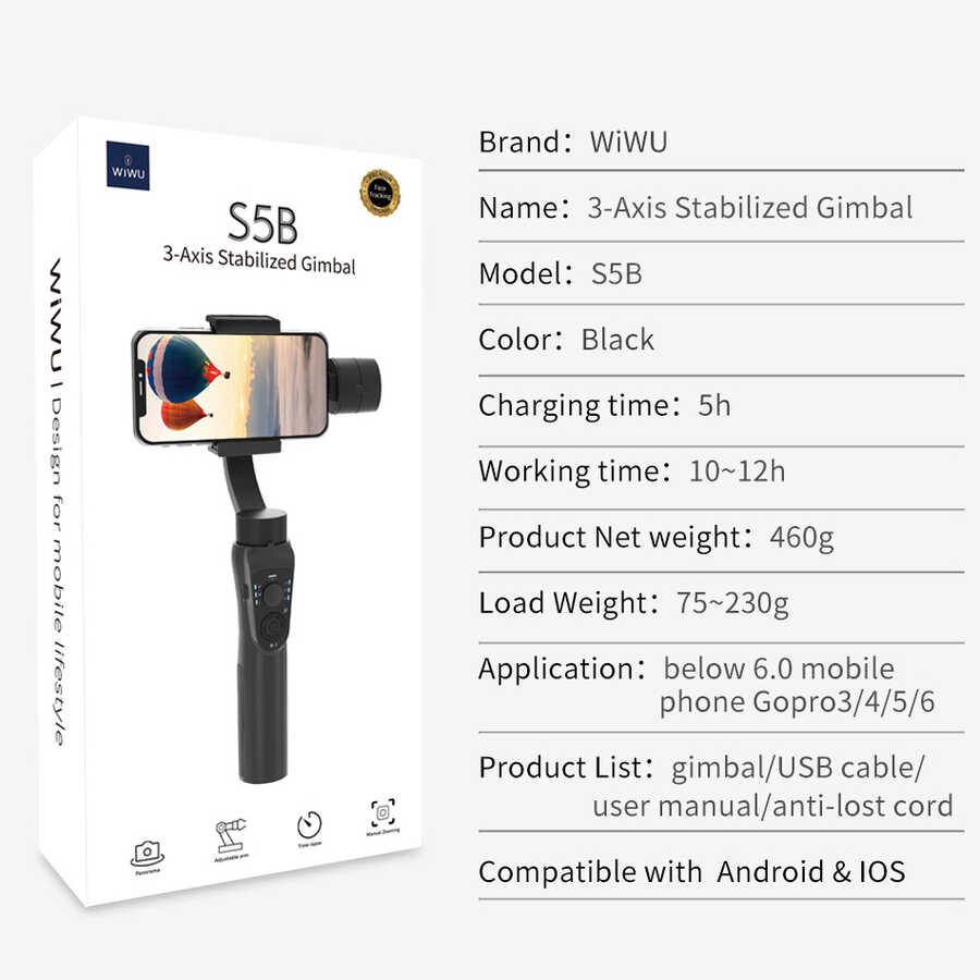 Wiwu%203-Axis%20S5B%20Gimbal%20Sabitleyici