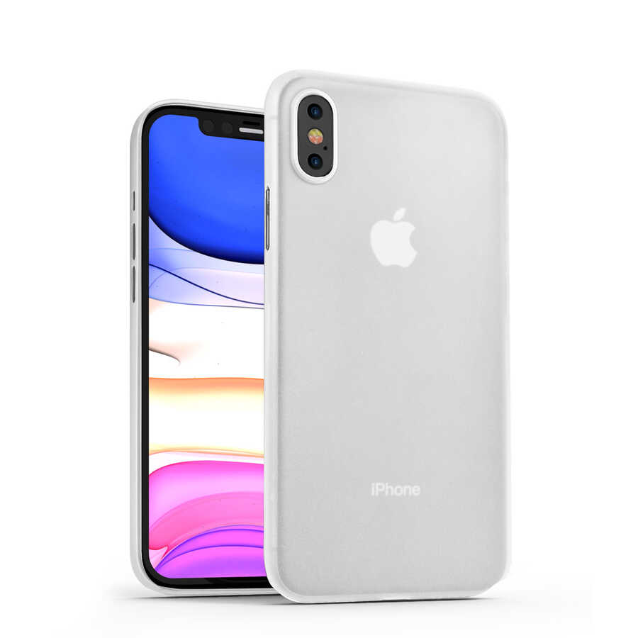 Apple%20iPhone%20X%20Kılıf%20​​​​​Wiwu%20Skin%20Nano%20PP%20Kapak-Beyaz