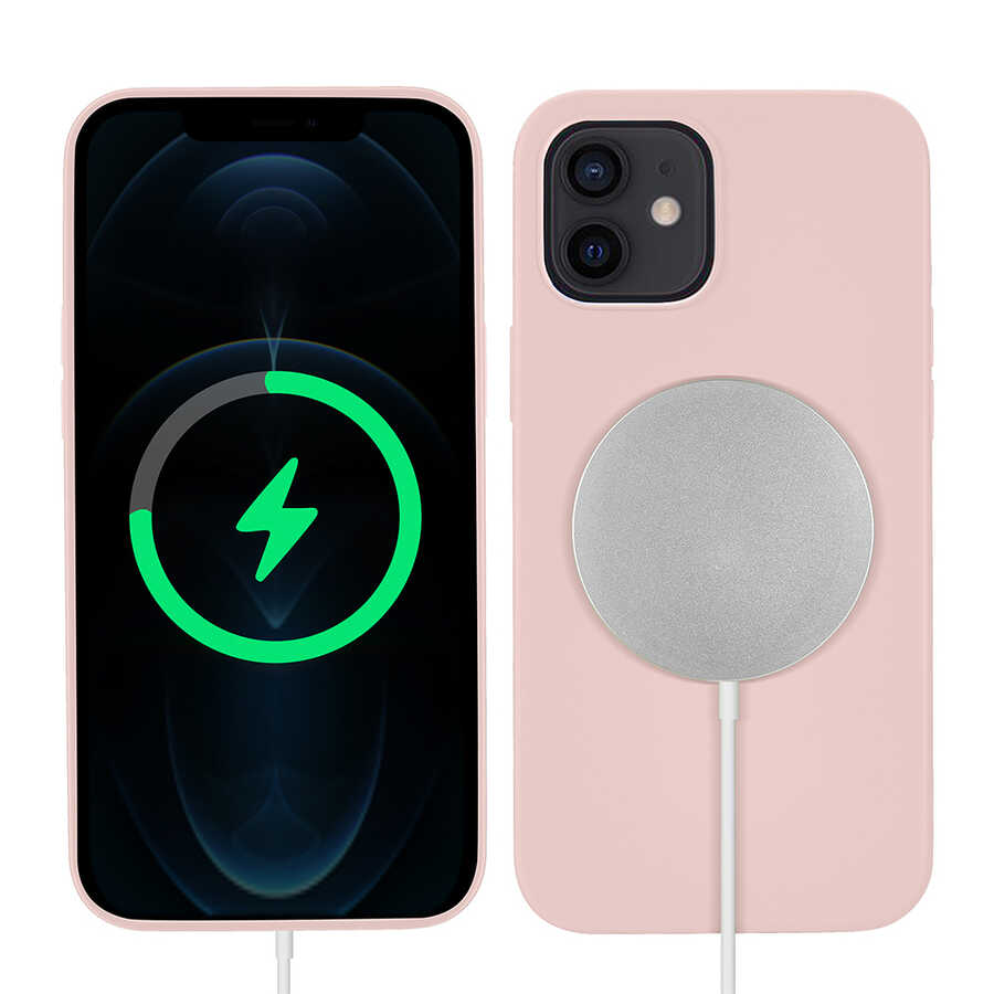 Apple%20iPhone%2012%20Kılıf%20Zore%20Silksafe%20Wireless%20Kapak-Pembe%20açık