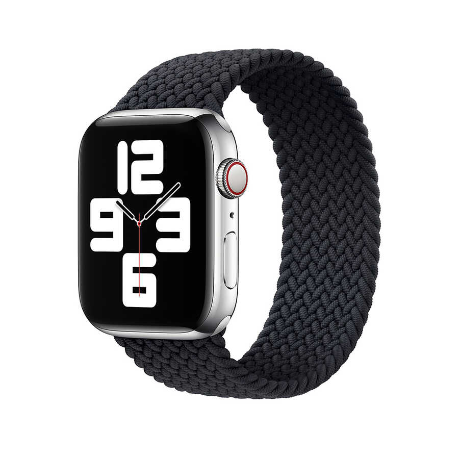 Apple%20Watch%2042mm%20Wiwu%20Braided%20Solo%20Loop%20Medium%20Kordon-Siyah