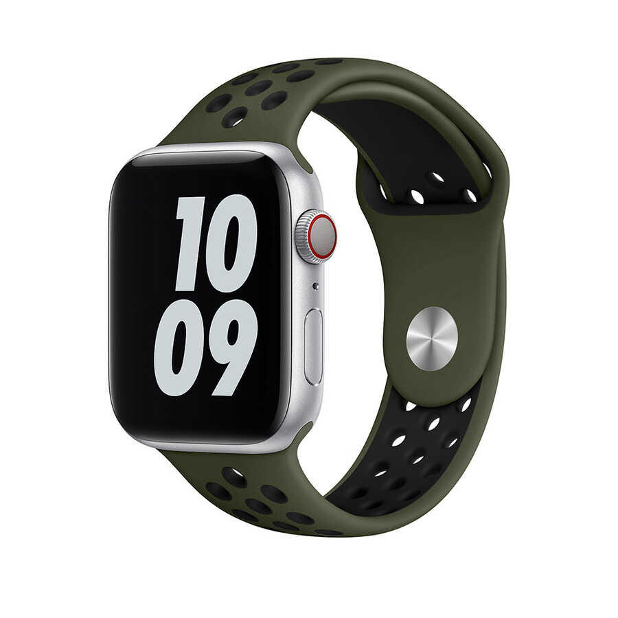 Apple%20Watch%2038mm%20Wiwu%20Dual%20Color%20Sport%20Band%20Silikon%20Kordon-Yeşil-siyah