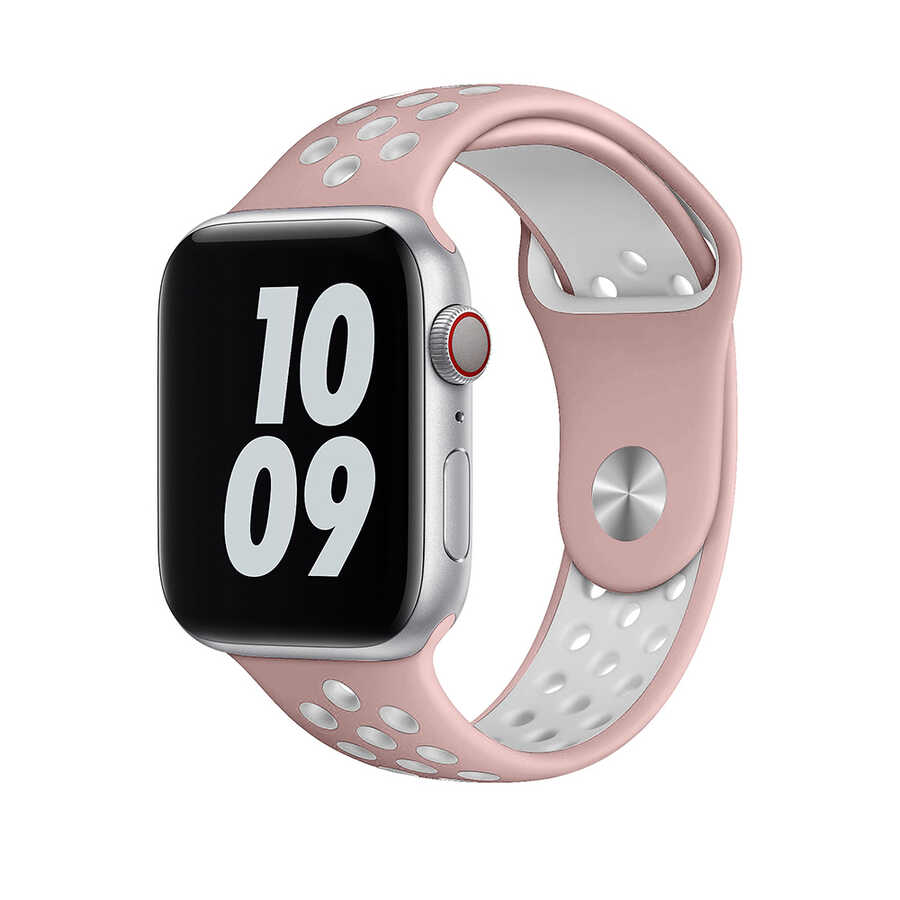 Apple%20Watch%2040mm%20Wiwu%20Dual%20Color%20Sport%20Band%20Silikon%20Kordon-Pembe-beyaz