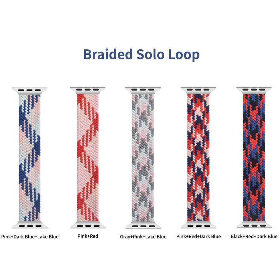 Apple%20Watch%2038mm%20Wiwu%20Braided%20Solo%20Loop%20Contrast%20Color%20Small%20Kordon